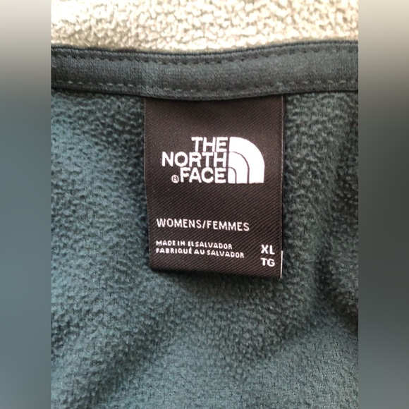 Northface Women’s Blue Green Sweatshirt 1/4 Snap Size XL - Picture 7 of 12